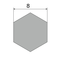 Сталь сортовая х/т калиброванная шестигранник 8, марка А-12