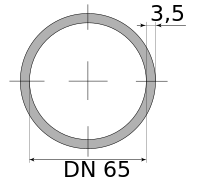 Трубы ВГП оцинкованные 65х3.5 ДУ, длина 6 м, DN 65