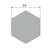 Шестигранник латунный п/тв ПТ АВ 24, длина 3 м, марка ЛС59-1