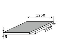 Лист нержав г/к 5х1250х2500, марка 12Х18Н10Т