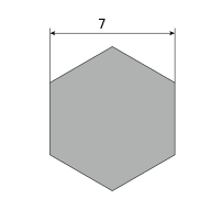 Шестигранник латунный п/тв ПТ АВ 7, длина 3 м, марка ЛС59-1