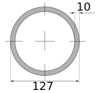 Трубы г/д 127х10, марка Ст10