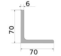 Уголок 70х70х6, длина 12 м, марка Ст09Г2С-15