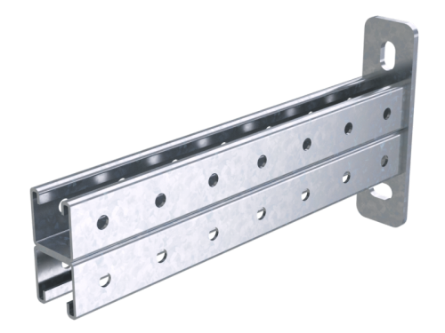 Фото консоль двойная, 41х41мм, l300мм, горячеоцинкованная Консоль двойная, 41х41мм, L300мм, горячеоцинкованная