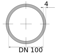 Трубы ВГП 100х4 ДУ, длина 12 м, DN 100