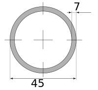 Трубы х/д 45х7