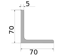 Уголок низколегир 70х70х5, длина 12 м, марка Ст09Г2С-15