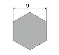Сталь нержавеющая никельсодержащая, шестигранник 9, марка 12Х18Н10Т