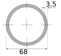 Трубы г/д 68х3.5, марка Ст20