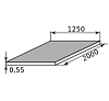 лист оцинкованный 0.55х1250х2000 zn120