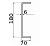 швеллер гнутый 180х70х6, длина 12 м, марка ст3