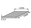 лист оцинкованный 1.5х1250х2500 zn275 м пас