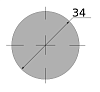 сталь сортовая конструкционная, круг 34, марка ст35