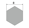 сталь сортовая х/т калиброванная шестигранник 8, марка ст45