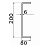 швеллер гнутый 200х80х6, длина 12 м, марка ст3
