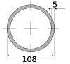 трубы электросварные 108х5, длина 12 м