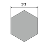 сталь горячекатаная конструкционная, шестигранник 27, марка ст45