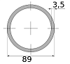 трубы электросварные 89х3.5, длина 12 м