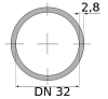 трубы вгп 32х2.8 ду, длина 12 м, dn 32