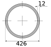 трубы электросварные 426х12, длина 10,5 м