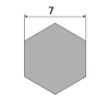 сталь сортовая х/т калиброванная шестигранник 7, марка ст45