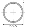 трубы электросварные 63.5х2, длина 6 м