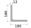 уголок низколегир 180х180х12, длина 12 м, марка с355