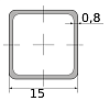 трубы электросварные оцинкованная квадрат 15х15х0.8 нн 2000-3500
