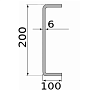 швеллер гнутый 200х100х6, длина 12 м, марка ст3